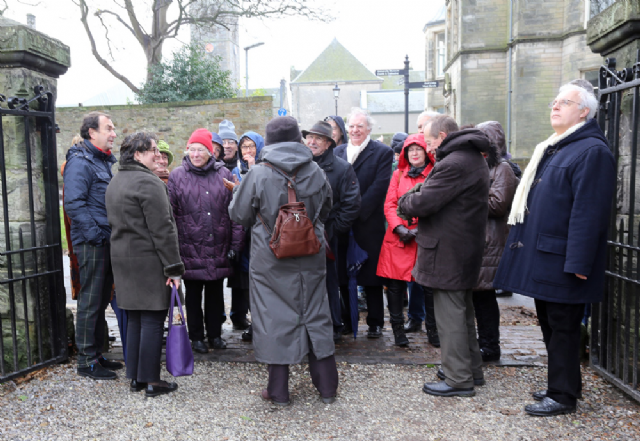 At a Walking Tour of St. Andrews led by Virginia Fowler. At a Walking Tour of St. Andrews led by Virginia Fowler.