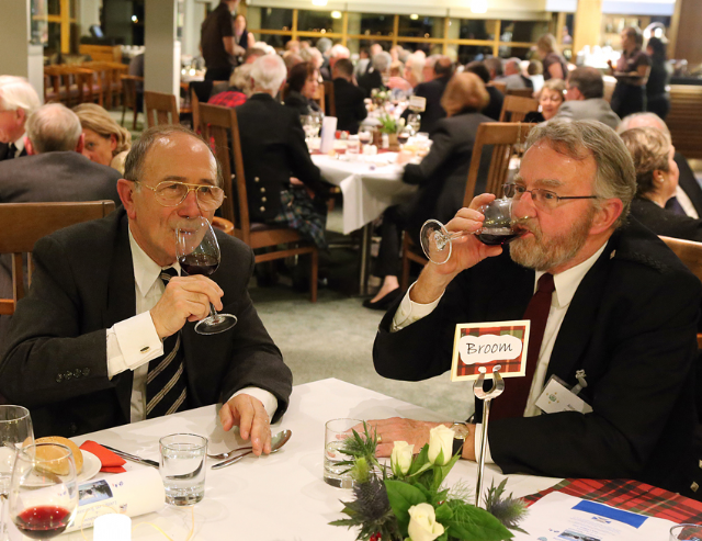 Roger Borrat and Alastair Duncan enjoying a glass of wine Roger Borrat and Alastair Duncan enjoying a glass of wine
